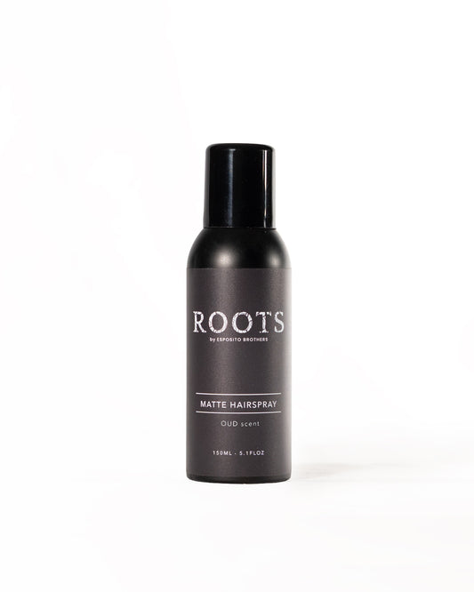 Matte Spray hair styling product by ROOTS London lightweight matte finish